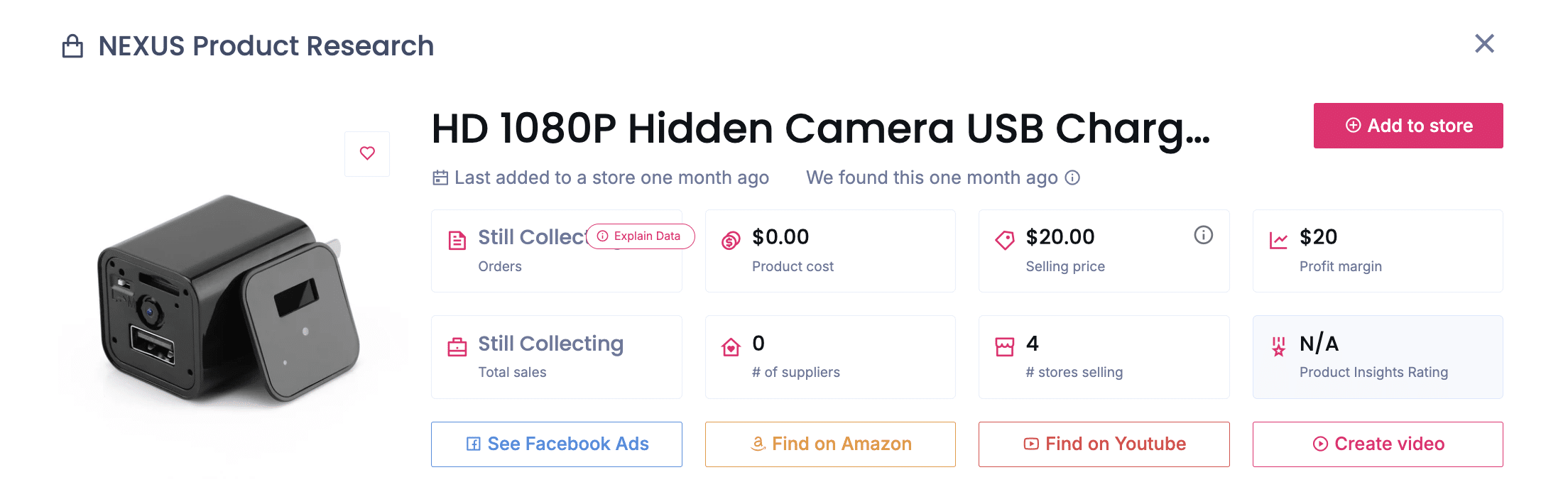 Hidden Camera Charger